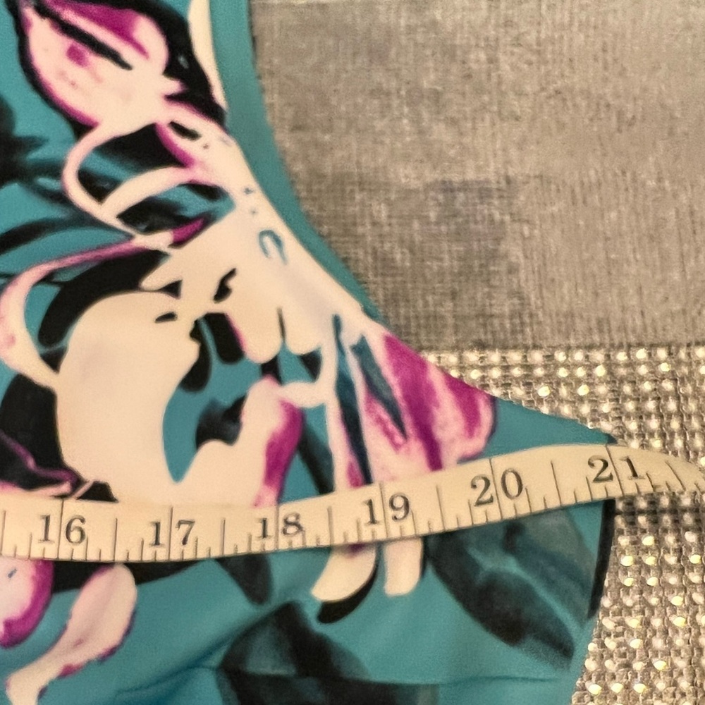 B12 Roz & Ali Women’s Turquoise Floral Dress Size 14. - Picture 9 of 14